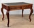 Victorian Antique Georgian Walnut Leather Top Library Office Writing Desk For Sale - Image 3 of 15