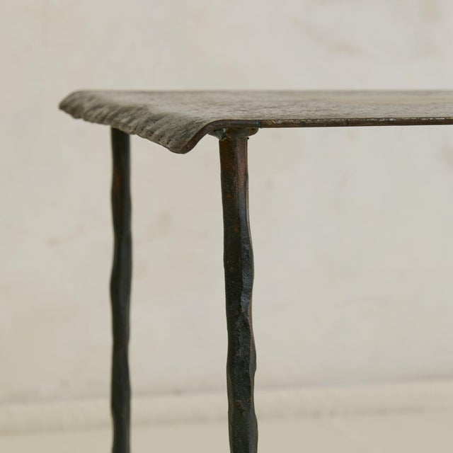 Black French Brutalist Iron Accent Chair by Jean-Jacques Argueyrolles, 1990s For Sale - Image 8 of 8