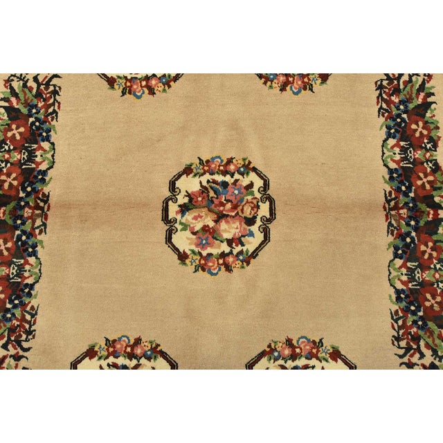 2000 - 2009 Bakhtiari Rug 4’5” X 6’7” Beige Wool Vintage Traditional Hand-Knotted Carpet For Sale - Image 5 of 12