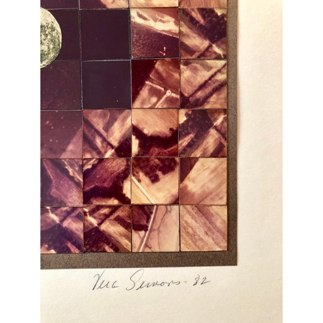 Contemporary Vera Simons, Moon and Earth Assemblage, Photo Mosaic Collage Photograph, Feminist Aviator, 1982 For Sale - Image 3 of 6