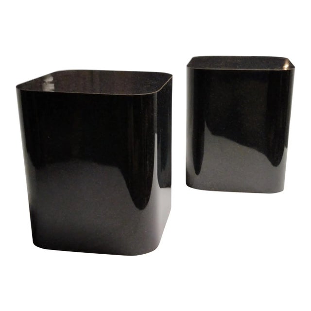 Vintage Faux Black Granite End Tables or Pedestals your choice
