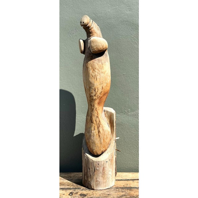 Vintage Hand Carved Walrus Statue For Sale - Image 12 of 12