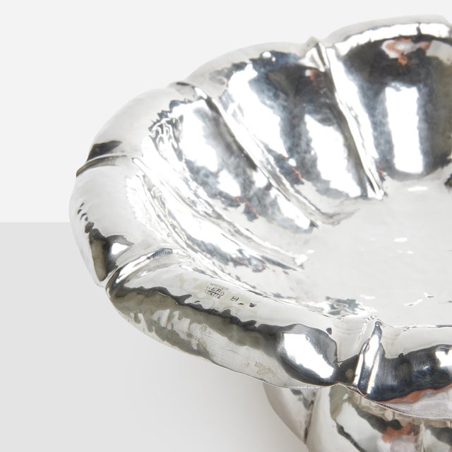 1920s Hammered Silver Centerpiece by Josef Hoffman For Sale In San Francisco - Image 6 of 7