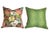 A charming pair of vintage decorative pillows combining mid century floral textile with later Scalamandré fabric on the...