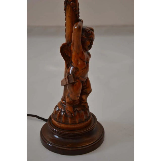Carved Wooden Table Lamp, 1903 For Sale - Image 3 of 5