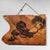 Unique Japanese dragon painting on beautifully grained solid wood, presumably Keyaki (Zelkova serrata). Dimensions: height...