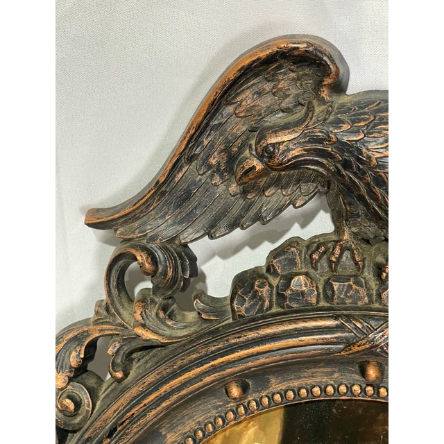 Hand-Textured George Washington Reproduction Print in Vintage Federal-Style Eagle Frame For Sale In Cincinnati - Image 6 of 12