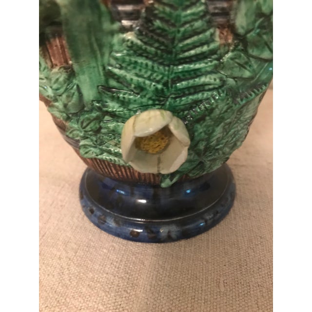 19th Century French Majolica Jardinieres - a Pair For Sale - Image 4 of 12