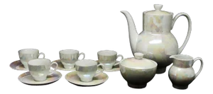 Ania Coffee Set from Ćmielów, Poland, 1960s, Set of 13
