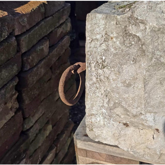 Stone Ashlars with Rings for Tying Up Horses and Donkeys, 20th Century, Set of 2 For Sale - Image 4 of 8