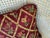 Late 20th Century Burgundy Floral Trellis Tapestry Lumbar Pillow With Rope Trim For Sale - Image 6 of 7