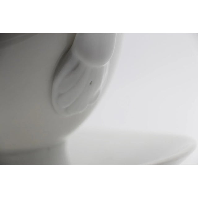 1940s Blanc De Chine Porcelain Sauce Boat, Gravy Boat, Vista Alegre, Portugal For Sale - Image 10 of 13