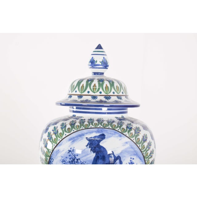 1950s Vase with Lid in Alfe Porcelain, Portugal, 1950s For Sale - Image 5 of 10