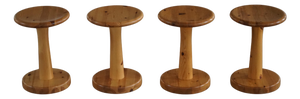 Mid-Century Danish Pine Stools or Pedestals by Rainer Daumiller, 1970s, Set of 4