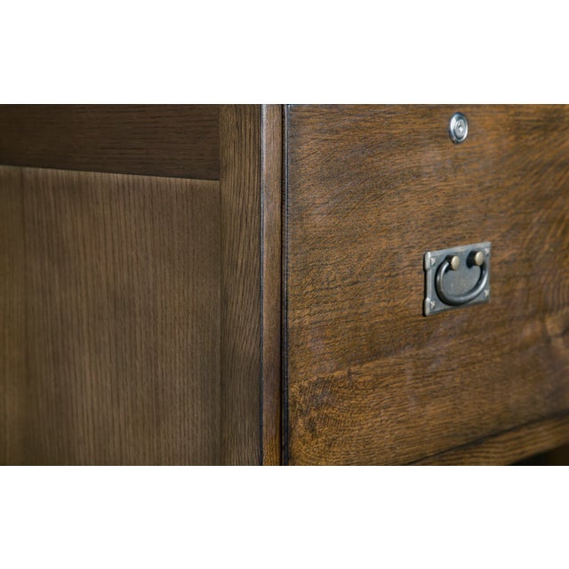 Wood Crafters and Weavers Mission Solid Oak 4 Drawer File Cabinet - Walnut For Sale - Image 7 of 12
