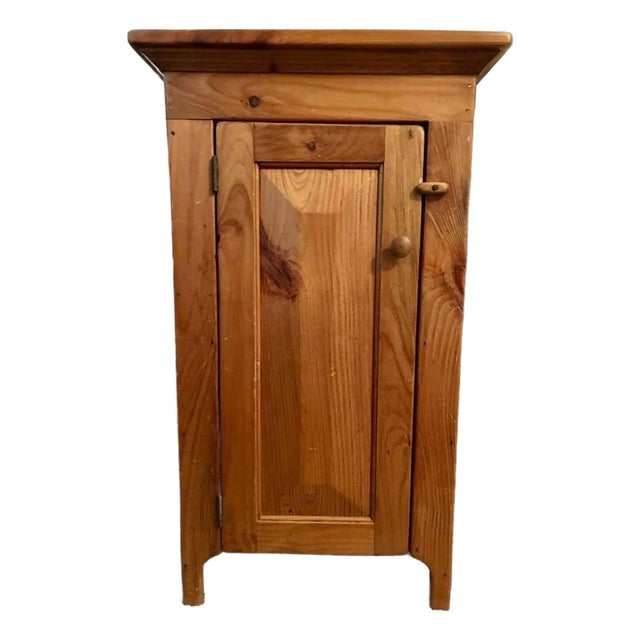 19th Century Antique American Solid Pine Jelly Cupboard Cabinet For Sale
