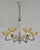 Art Deco Hanots French Art Deco 6-Arm Chandelier 1930s - Honey Amber Glass & Nickel For Sale - Image 3 of 13
