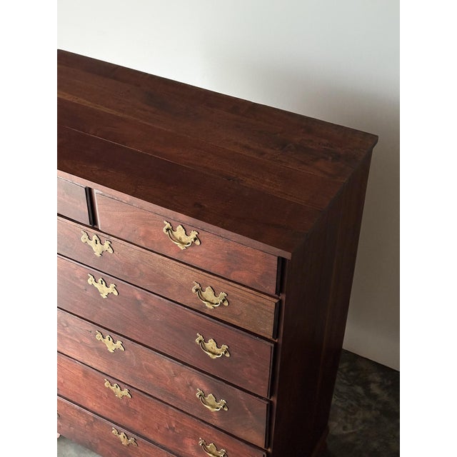 Chippendale-Style Black Walnut Tall Chest of Drawers, 1930s For Sale - Image 14 of 17