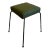 Vintage 1950's Mid-Century Iron and Brass Stool For Sale