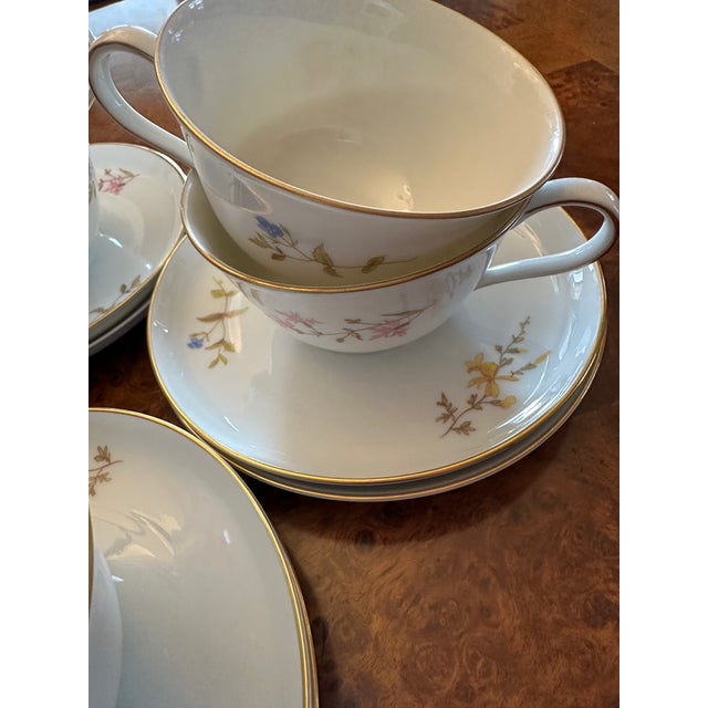 1950s Rosenthal Selb Germany Tea Cup and Saucer "Helena" Pattern - Set for 6 For Sale - Image 16 of 18