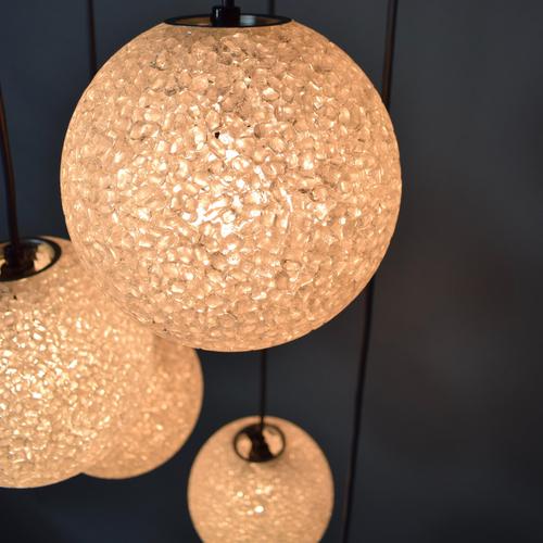 Dutch Five-Globe Pendant Lamp, 1970s For Sale - Image 4 of 16