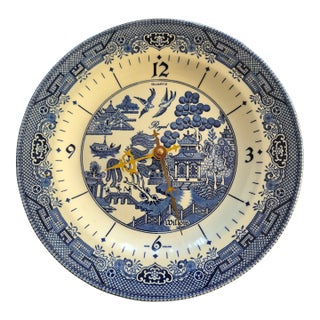 Blue Willow Churchill Royal China Wall Clocks For Sale