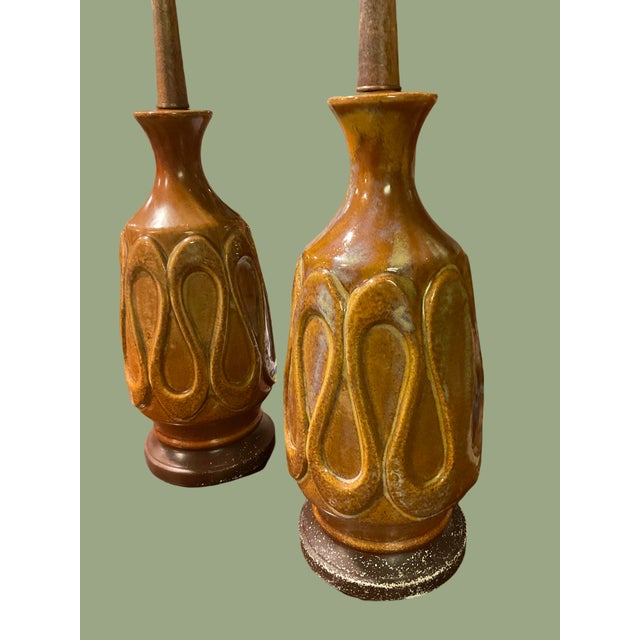 Pair of Mid Century Lamps For Sale - Image 4 of 9