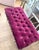 Hollywood Regency Antique Carved Giltwood Bench in Newly Upholstered Plum Velvet For Sale - Image 3 of 10