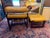 Wood Matching Lounge Chair and Ottoman by Percival Lafer, Mp-97, Brazilian Rosewood With Original Mustard Leather For Sale - Image 7 of 12