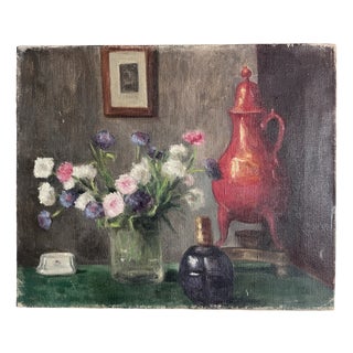 Adolphe Deteix, Roses Still Life, 1920s-1940s, Painting For Sale