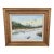 Signed Vintage Coastal Marsh Landscape Painting in Carved Gilt Wood Frame, 24x28 For Sale