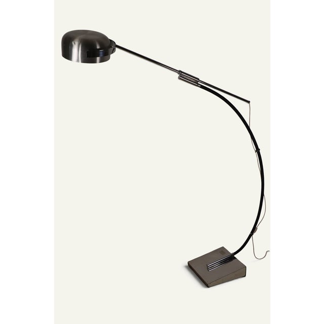 Vintage Arc Floor Lamp with Chromed Metal Arm, 1970 For Sale - Image 13 of 18