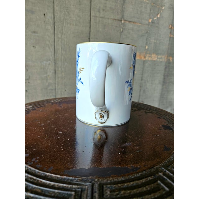 Late 20th Century Meissen Porcelain Blue & Gold Floral Coffee Mug Cup Porzellan Tasse For Sale - Image 4 of 5