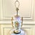Antique Pink, White, Pastel Colored Urn Form Lamp, With Gold Highlights For Sale - Image 10 of 10