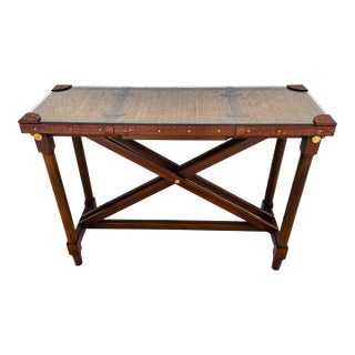 Bauer International Stiles Serengeti Campaign Buffet Console Table For Sale