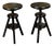 Pair of 1920s American Adjustable Artist's Stools with Black Finish For Sale