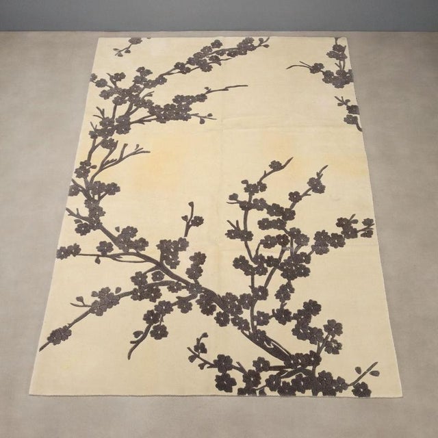 Middle Eastern Floral Gabbeh Rug in Wool For Sale - Image 3 of 8