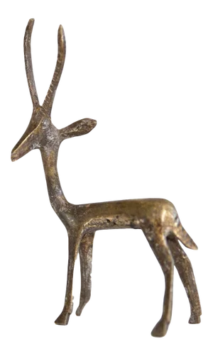 Vintage African Dark Bronze Gazelle