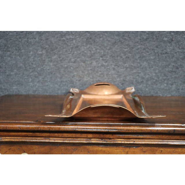 Art Nouveau Copper Serving Tray With Integrated Handles For Sale - Image 10 of 12
