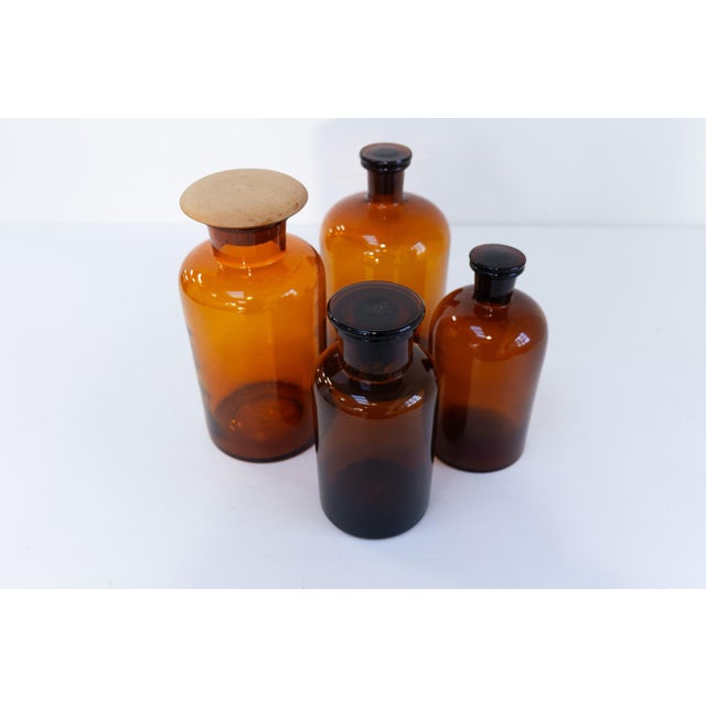 Danish Pharmacy Glass Bottles, 1890s, Set of 4 For Sale - Image 5 of 18