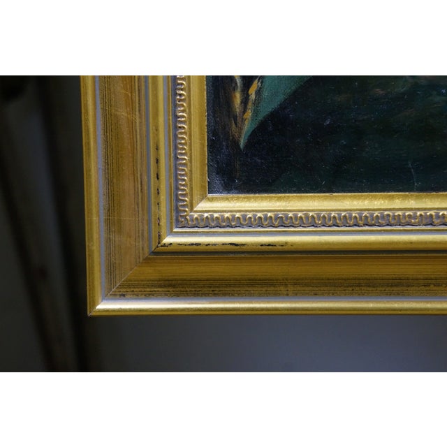 Late 20th Century Harry McCormick "Red Interior" Victorian Palace Parlor Oil Painting Canvas 43" For Sale - Image 4 of 11
