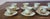 1960s Set 8 Japanese Porcelain Lotus Shaped Demitasse Cups & Saucers, C1970s For Sale - Image 5 of 10