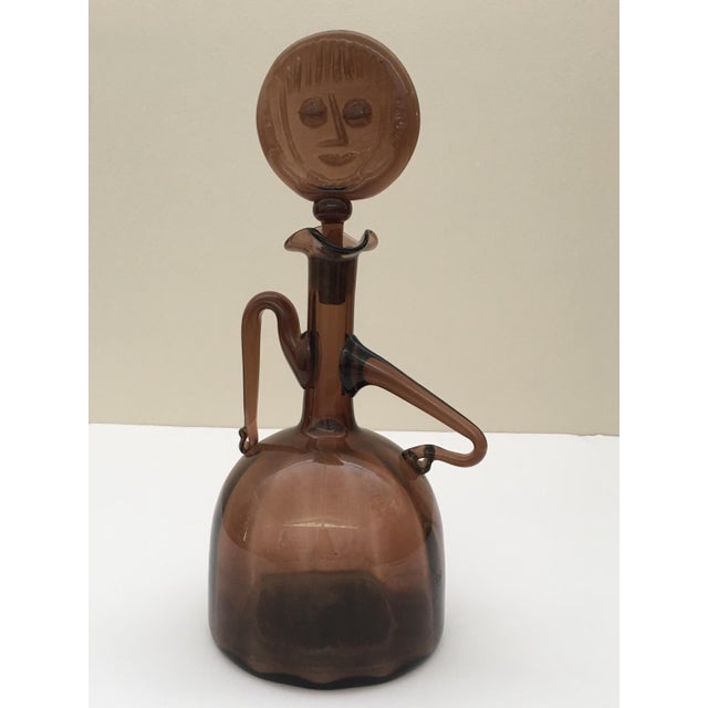 Vintage Blenko HandBlown Glass Lady Decanter Chairish