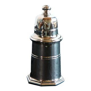 Vintage Christofle French Silver Plated Pepper Mill Grinder by Peugot For Sale