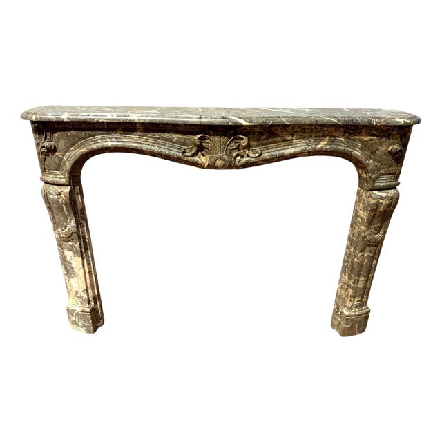 Louis XIV Style Fireplace in Breccia Marble, 1800s For Sale