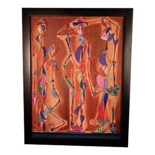 1980s Jose Maria Mijares - Oil on Canvas - Coa - 20 1 /2" W X 26 1/2" H For Sale