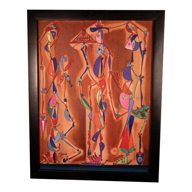 1980s Jose Maria Mijares - Oil on Canvas - Coa - 20 1 /2" W X 26 1/2" H For Sale