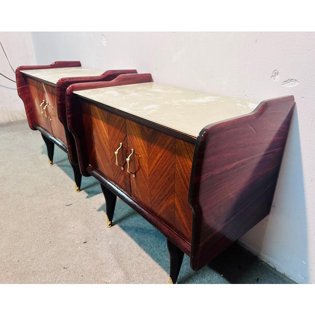 Rosewood Bedside Tables, Set of 2 For Sale - Image 4 of 9