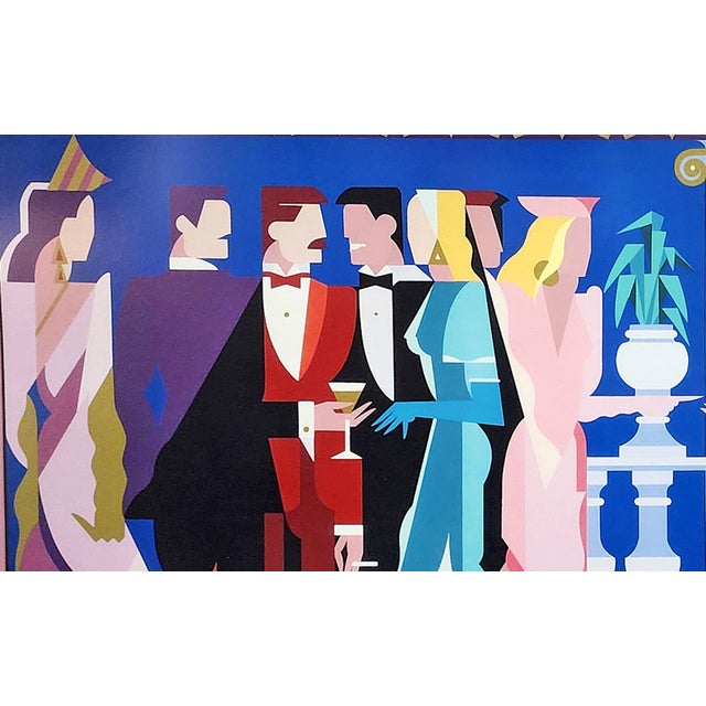 1984s Limited Edition Framed Serigraph 'Night People I' by Italian Artist Giancarlo Impiglia, United States For Sale - Image 6 of 9