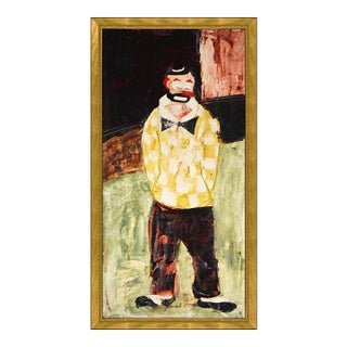 20th Century Fragile Joy Oil Painting on Board Charles Levier For Sale